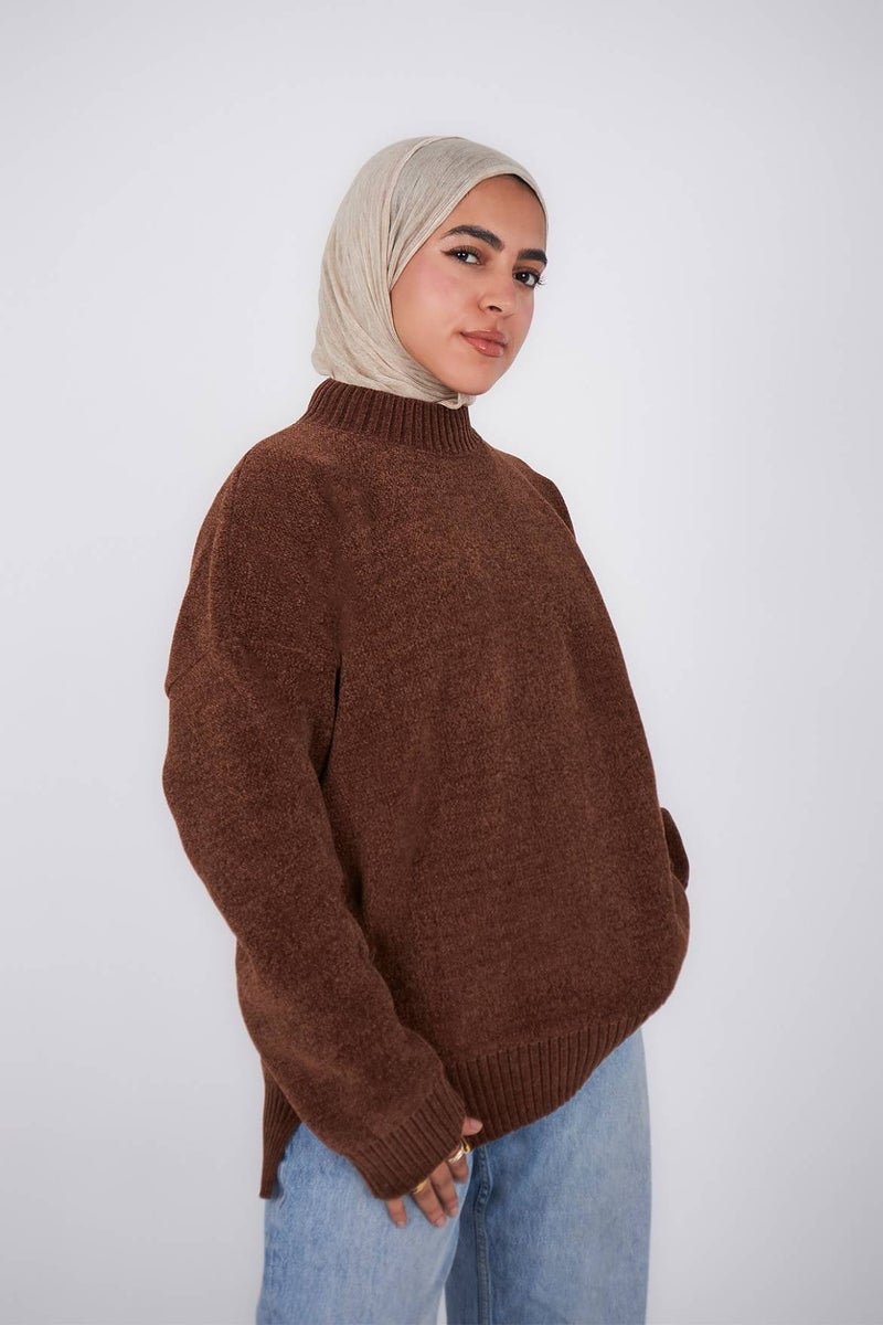 Brown Classic Sweater - Image 1